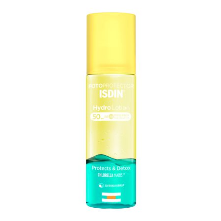 اسپری ضد آفتاب و لوسیون آبرسان دو فاز هیدرو فتوپروتکتور ایزدین Isdin Fotoprotector Hydro Lotion Spray LSF 50 200 ml