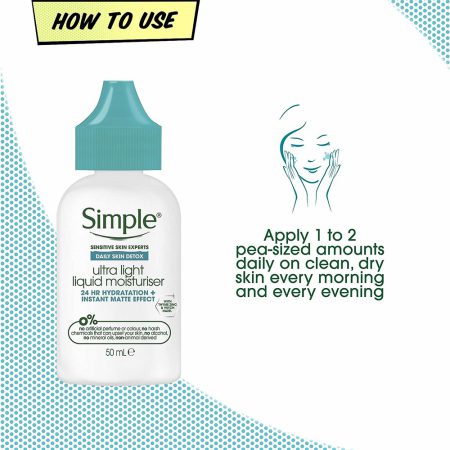 سرم آبرسان ضد جوش و آکنه سیمپل Simple Ultra Light Liquid Moisturiser 50ml