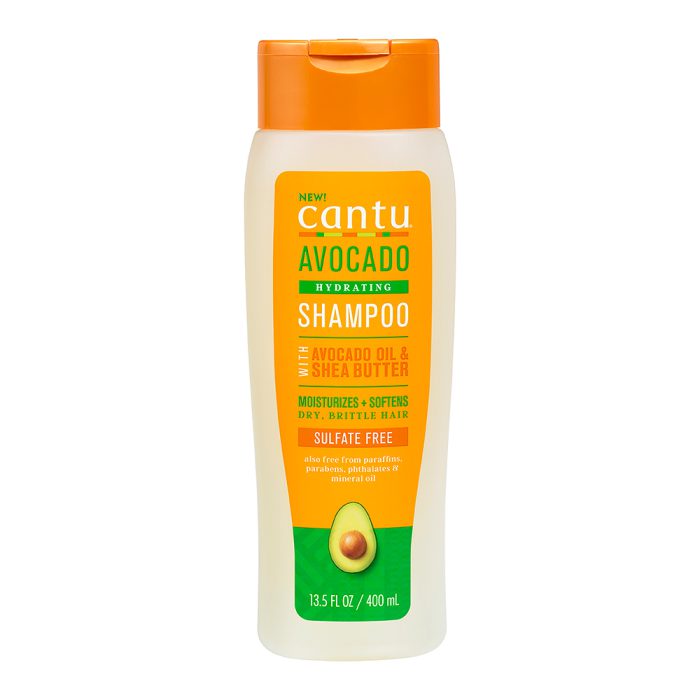 شامپو آبرسان موهای فر و مجعد شی باتر آووکادو کانتو Cantu Avocado Hydrating Shampoo 400ml