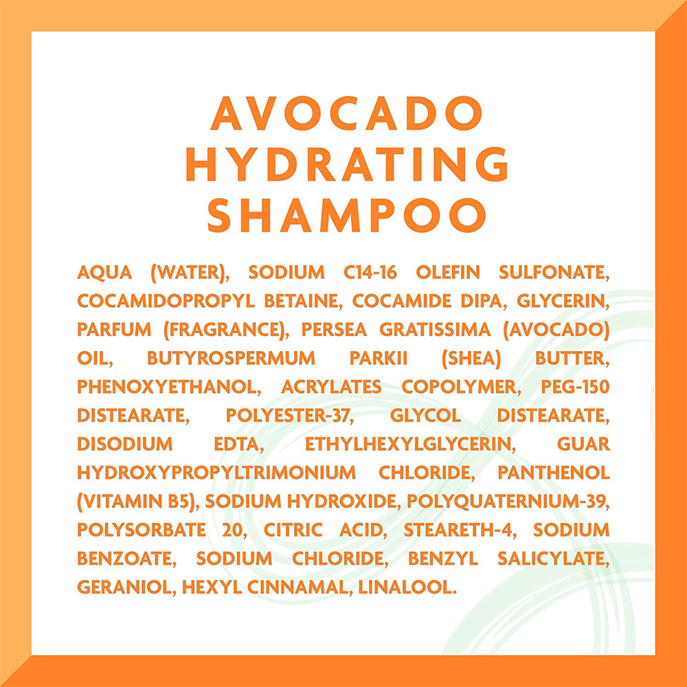شامپو آبرسان موهای فر و مجعد شی باتر آووکادو کانتو Cantu Avocado Hydrating Shampoo 400ml