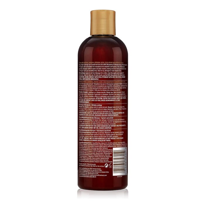 شامپو آبرسان و مرطوب کننده روغن ماکادمیا هاسک HASK Moisturizing Shampoo Sulfate Free Macadamia Oil 355ml