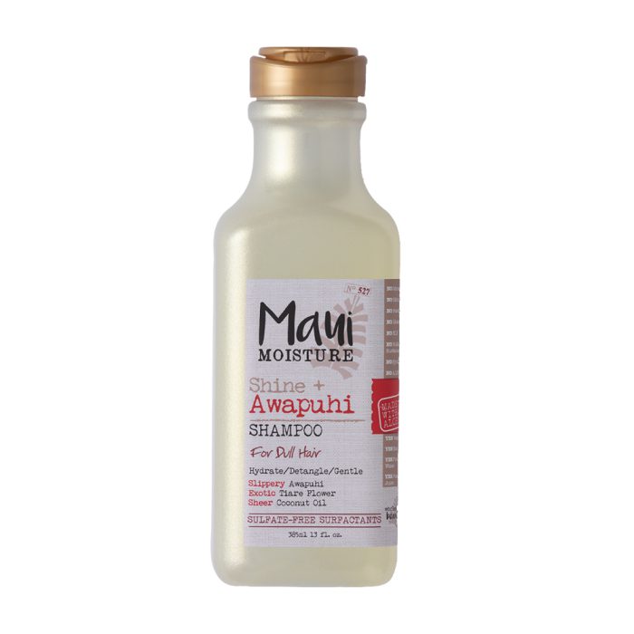 شامپو تقویت کننده و درخشان کننده بدون سولفات انواع مو مائوئی-مائویی Maui Moisture Awapuhi Shampoo 385ml