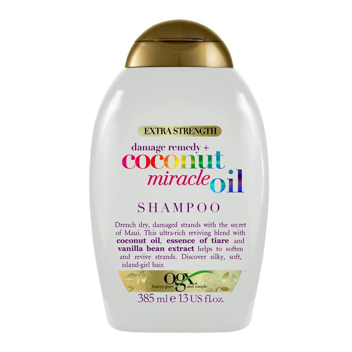 شامپو روغن نارگیل و میراکل موهای ضخیم او جی ایکس Ogx Damage Remedy Coconut Miracle Oil Shampoo 385ml