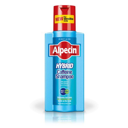 شامپو ضدریزش و آبرسان هیبرید کافئین آلپسین برای موهای شوره دار حساس و خارش دار Alpecin Hybrid Caffeine Shampoo For sensitive or itchy scalps 250ml