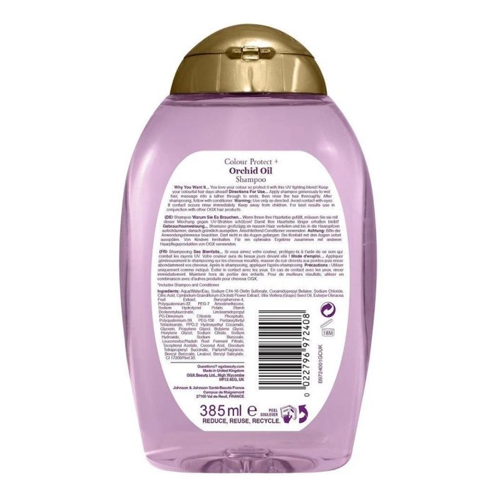 شامپو مراقبت از رنگ موی او جی ایکس حاوی روغن ارکیده OGX Fade-Defying + Orchid Oil Shampoo 385ml