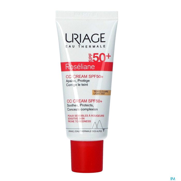 ضد آفتاب سی سی کرم رزلیین رنگ بژ روشن اوریاژ Uriage Sunscreen Cream CC Tinted SPF50+ Light Tint Roseliane 40ml