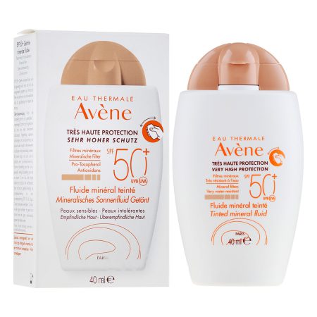 ضد آفتاب و مرطوب کننده رنگی اون مدل فلویید مینرال Avene Mineral Fluid Tinted SPF50