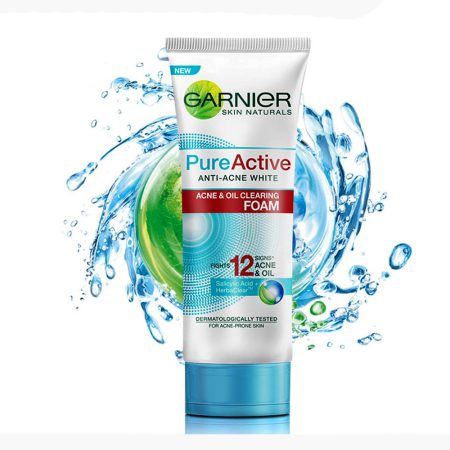 فوم شستشوی ضدجوش گارنیر گارنیه پیور اکتیو Garnier Pure Active Anti Acne White Foam 100ml