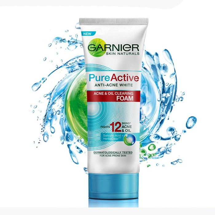 فوم شستشوی ضدجوش گارنیر گارنیه پیور اکتیو Garnier Pure Active Anti Acne White Foam 100ml