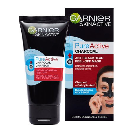 ماسک زغال خالص اکتیو پیل آف گارنیر گارنیه Garnier Skin active pure active charcoal peel off 50ml