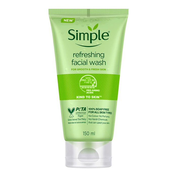 ژل شستشوی صورت انواع پوست سیمپل Simple Kind To Skin Refreshing Facial Wash Gel 150ml