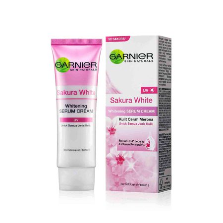 کرم سرم روشن و سفید کننده شکوفه های گیلاس گارنیر گارنیه Garnier Sakura White Whitening Serum Cream UV 40ml