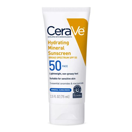 کرم ضد آفتاب سراوی مدل آبرسان Cerave Hydrating Sunscreen Broad Spectrum SPF50 75ml