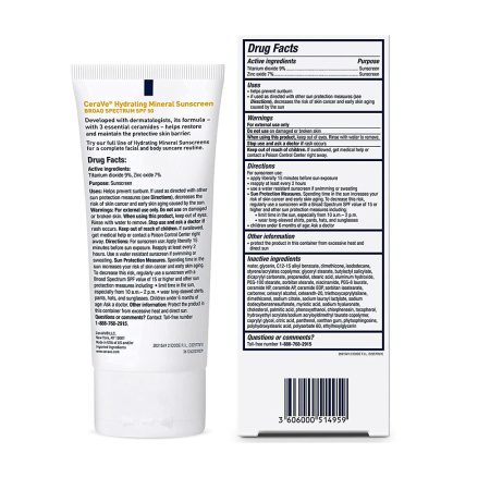 کرم ضد آفتاب سراوی مدل آبرسان Cerave Hydrating Sunscreen Broad Spectrum SPF50 75ml