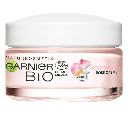 کرم ضد پیری مدل بایو ارگانیک رز گلو 3 در 1 گارنیر گارنیه Bio Organic Rosy Glow 3in1 Youth Cream Garnier 50ml