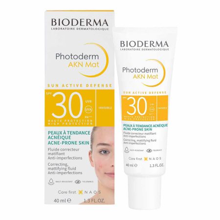 کرم ضدآفتاب ضد جوش فتودرم آکنه مت بایودرما Bioderma Photoderm Matifying Fluid AKN Mat Spf30 40ml