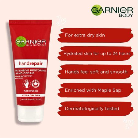 کرم نرم و مرطوب کننده دست گارنیر گارنیه Garnier Skin Naturals Handrepair Intensive Restoring Hand Cream 100ml