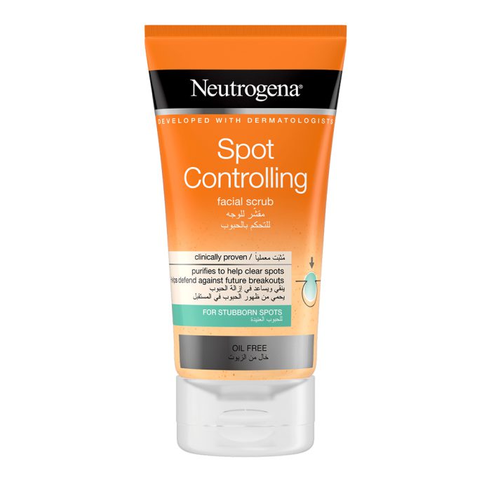 اسکراب لایه بردار ضد لک اسپات کنترلینگ نوتروژینا نیتروژنا Neutrogena Spot Controlling Facial Scrub 150ml