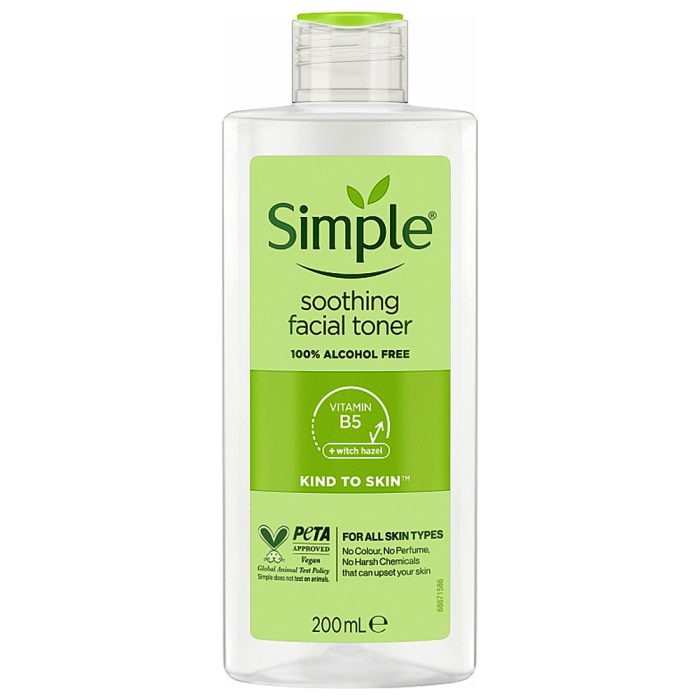 تونر تسکین دهنده پوست حساس سیمپل Simple Kind To Skin Soothing Facial Toner 200ml