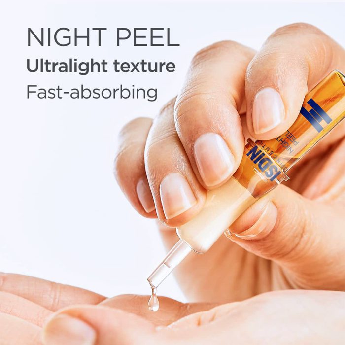 سرم-آمپول لایه بردار گلیکولیک اسید شب ایزدین Isdinceutics Night Peel 10 ampoules Exfoliating night serum with glycolic acid