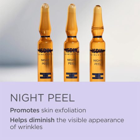 سرم-آمپول لایه بردار گلیکولیک اسید شب ایزدین Isdinceutics Night Peel 10 ampoules Exfoliating night serum with glycolic acid