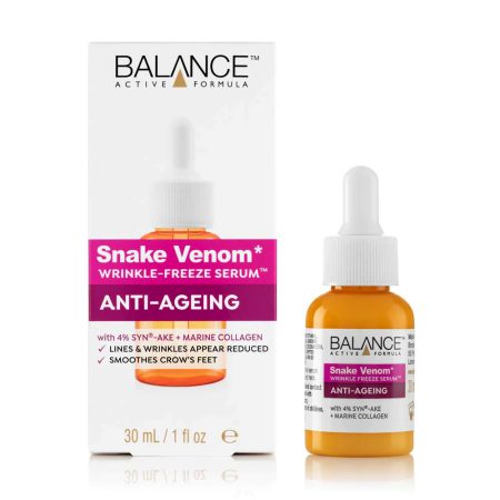 سرم جوانساز ضد چروک پوست چرب سم مار رینکل فریز بالانس Balance Active Skincare Snake Venom Wrinkle-Freeze Serum 30ml