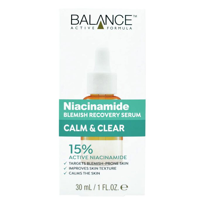 سرم ضد لک و ضد جوش بالانس نیاسینامید اسید 15% بازسازی کننده سلولی Balance Active Formula 15% Niacinamide Blemish Recovery Serum 15ml