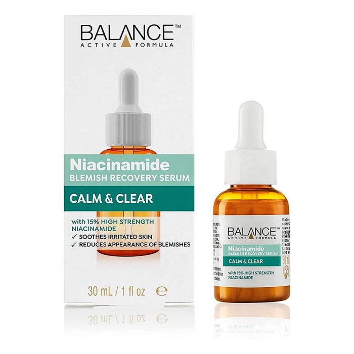 سرم ضد لک و ضد جوش بالانس نیاسینامید اسید 15% بازسازی کننده سلولی Balance Active Formula 15% Niacinamide Blemish Recovery Serum 15ml