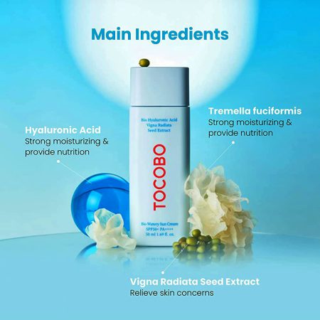 ضد آفتاب بیو واتری هیالورونیک اسید کرمی توکوبو Tocobo Bio Watery Sun Cream SPF50+ PA++++ 50ml