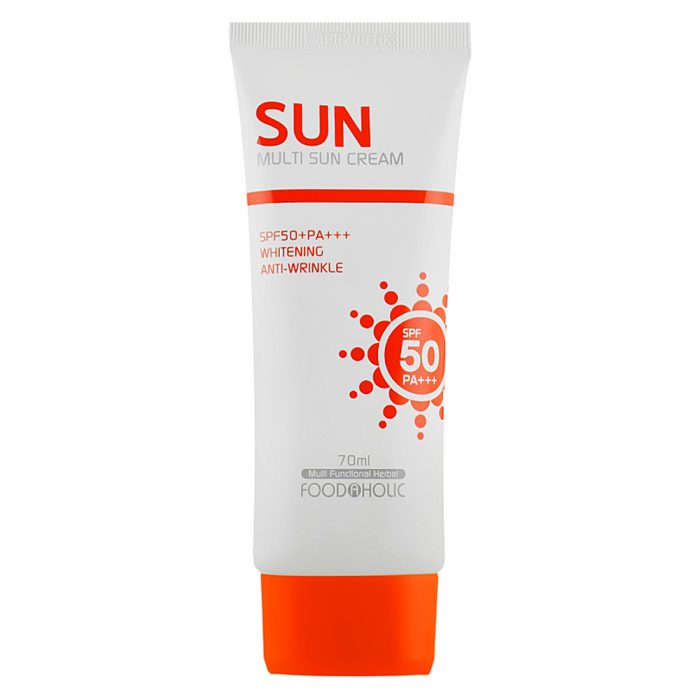 ضد آفتاب چند کاره ضد چروک و روشن کننده مولتی سان کریم فوداهولیک Foodaholic Multi Sun Cream SPF50+PA+++ 70ml