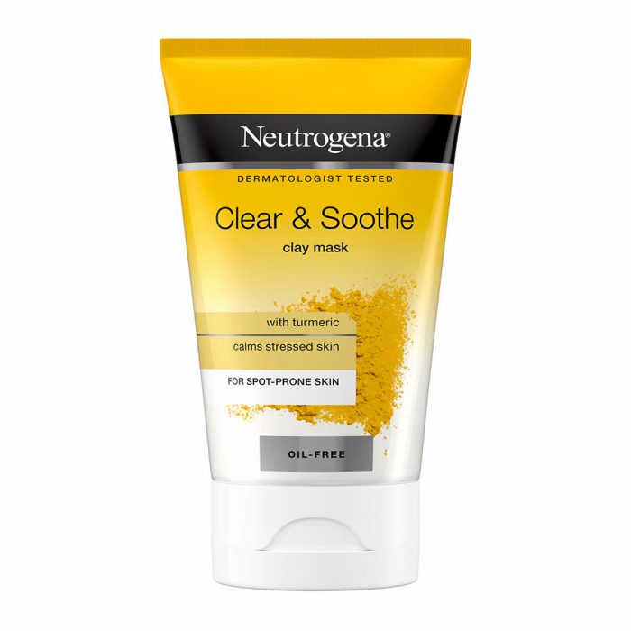 ماسک صورت خاک رس و زردچوبه پاک کننده و تسکین دهنده نیتروژنا نوتروژینا Neutrogena Clear & Soothe Clay Mask 50ml