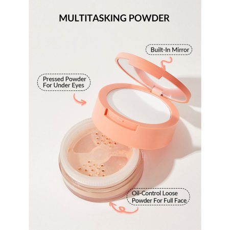 پودر فیکس دو کاره صورت و زیر چشم شیگلم Sheglam Insta Ready Face & Under Eye Setting Powder Duo