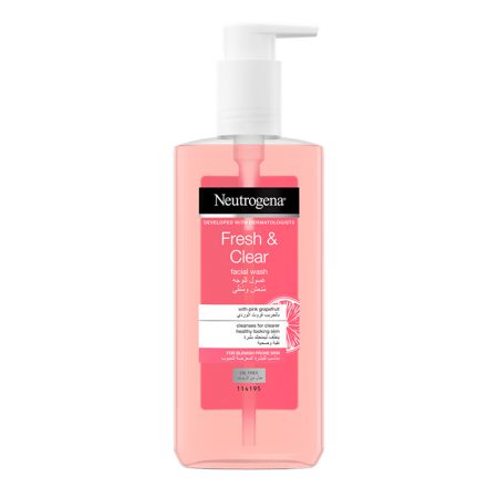 ژل شست شوی روشن کننده و ضد لک نیتروژنا نوتروژینا Neutrogena Fresh & Clear Facial Wash with Pink Grapefruit 200ml