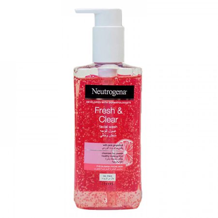 ژل شست شوی روشن کننده و ضد لک نیتروژنا نوتروژینا Neutrogena Fresh & Clear Facial Wash with Pink Grapefruit 200ml