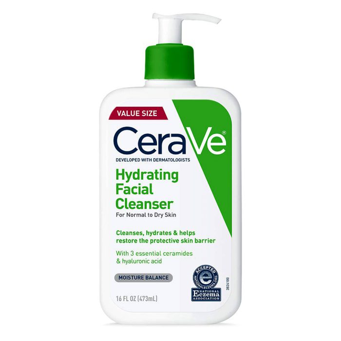 ژل شستشو و آبرسان قوی سراوی مخصوص پوست نرمال و خشک Cerave hydrating Facial Cleanser For Normal To Dry Skin Moisture Balance 473ml