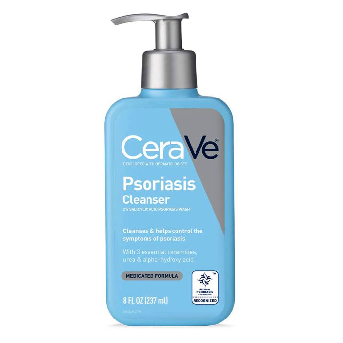 ژل شستشوی صورت و بدن سراوی درمان کننده پسوریازیس مناسب پوست خشک CeraVe Psoriasis Cleanser with 2% Salicylic Acid Psoriasis Wash 237ml