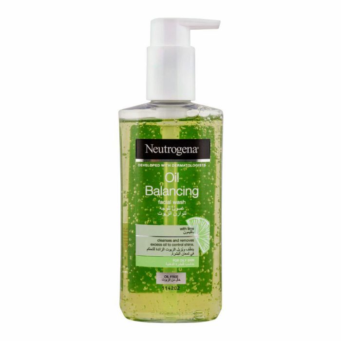 ژل شستشوی پوست چرب لیمو نیتروژنا نوتروژینا Neutrogena Oil Balancing with Lime Facial Wash 200ml