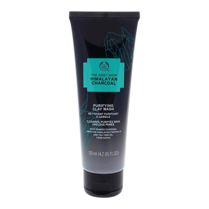 ژل شوینده زغال و خاک رس تیوپی هیمالیا بادی شاپ THE BODY SHOP Himalayan Charcoal Purifying Clay Wash 125ml