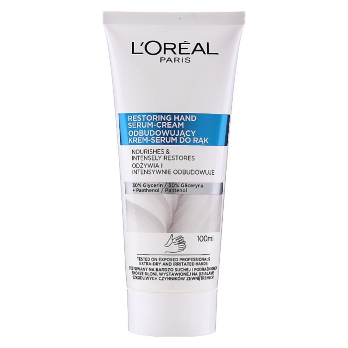 کرم دست ترمیم کننده و تغذیه کننده لورال Loreal Repairing Hand Serum Cream 100ml