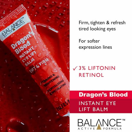 کرم دور چشم ضد چروک و لیفت فوری دراگون بلاد بالانس Balance Active Skincare Dragon’s Blood Instant Eye Lift Balm 15ml