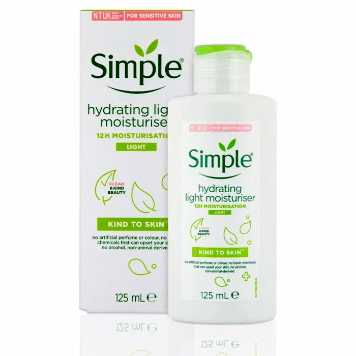 کرم مرطوب کننده و آبرسان لایت سیمپل Simple Kind To Skin Replenishing light Moisturiser 125ml