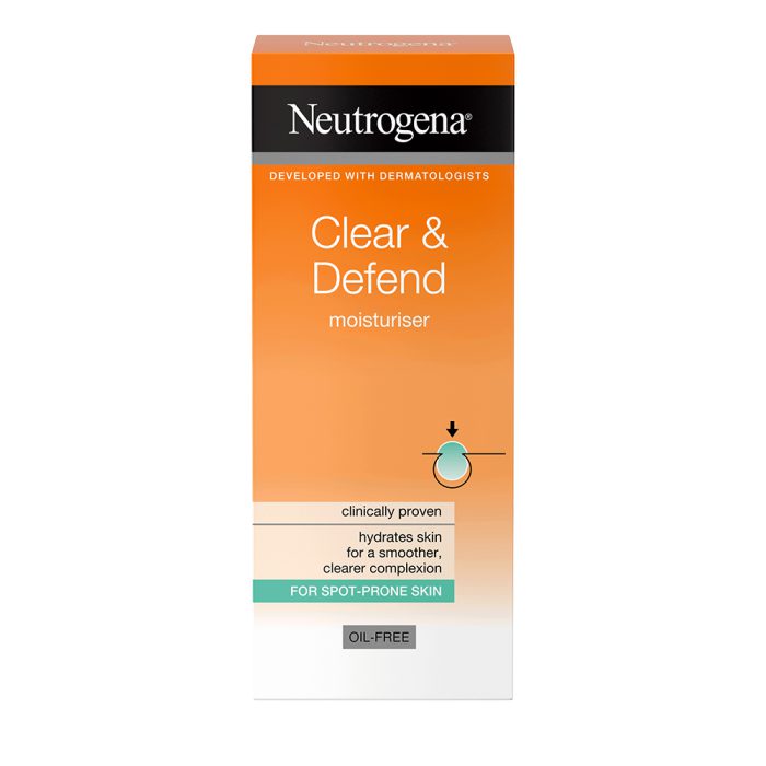 کرم مرطوب کننده و ضد جوش فاقد چربی نیتروژنا نوتروژینا Neutrogena Clear & Defend Oil Free Moisturiser 50ml