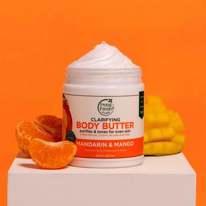 کره بدن روشن کننده پرتقال ماندارین و انبه پتال فرش Petal Fresh Mandarin and Mango Clarifying Body Butter 237ml