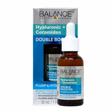 سرم آبرسان و جوانساز هیالورونیک اسید و سرامید دابل بوستر بالانس Balance 2% Hyaluronic Acid + 3% Ceramide Complex Booster 30ml