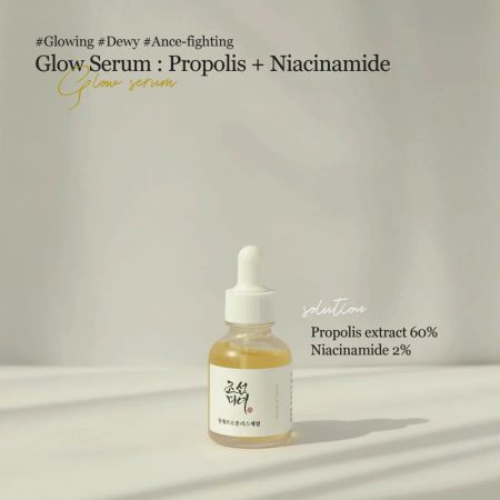 سرم شفاف و براق کننده نیاسینامید و پروپولیس بیوتی اف جوسان BEAUTY OF JOSEON GLOW SERUM PROPOLIS + NIACINAMIDE 30ml