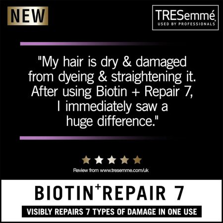 شامپو ترمیم کننده موهای آسیب دیده حاوی بیوتین ترزمی ترزمه TRESemme Shampoo Repair & Protect 7 with Biotin 700ml