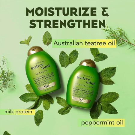 شامپو شاداب کننده درخت چای و نعناع او جی ایکس Ogx Extra Strength Refreshing Scalp Teatree Mint Shampoo