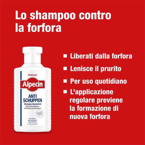 شامپو کنسانتره دارویی ضد شوره آلپسین Alpecin Medicinal Shampoo Concentrate Anti-Dandruff 200ml