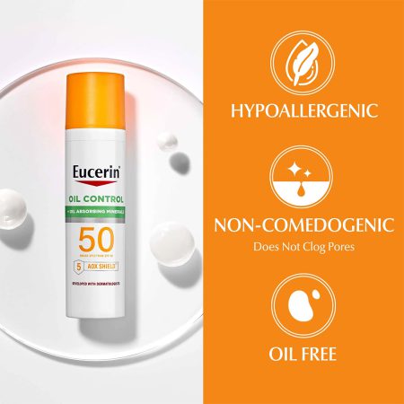 لوسیون ضد آفتاب کنترل کننده چربی صورت اوسرین Eucerin Sun Oil Control SPF 50 Face Sunscreen Lotion