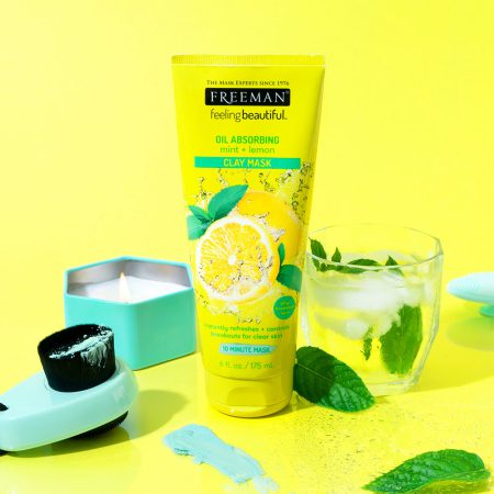 ماسک صورت خاک رسی نعناع و لیمو فریمن Freeman Oil Absorbing Mint + Lemon Clay Mask 175ml